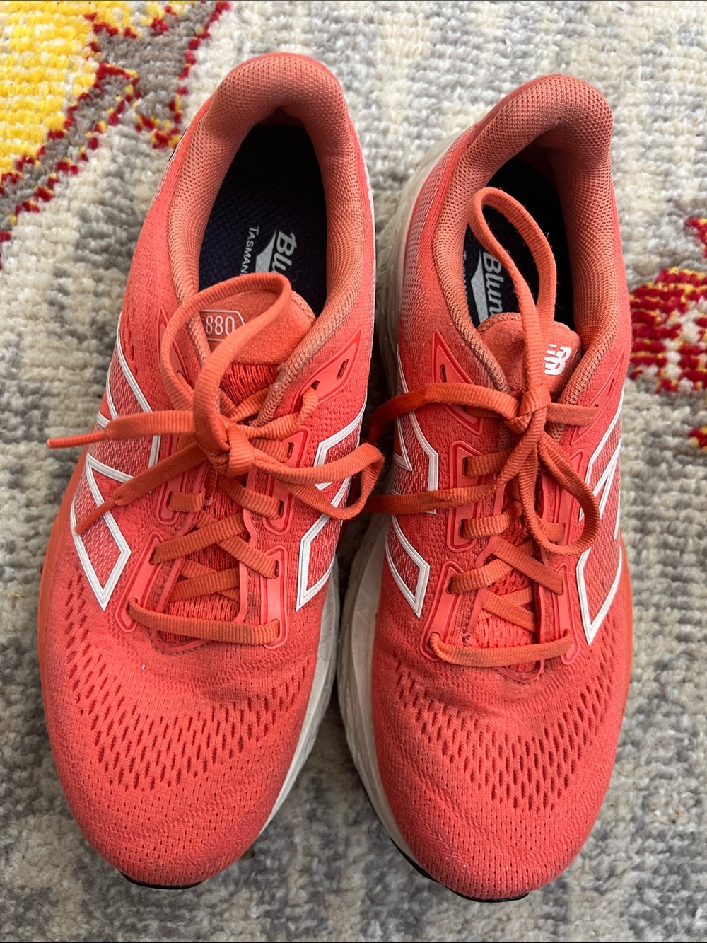 New Balance Women's Coral/White Athletic Running Shoes sneakers 9